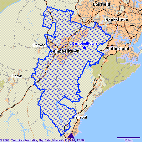 Campbelltown Map